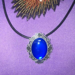 Gothic  Pendants  blue cabachons